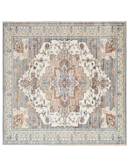 Tappeto ORIZ Marrone 200 x 200 cm 100% Poliestere