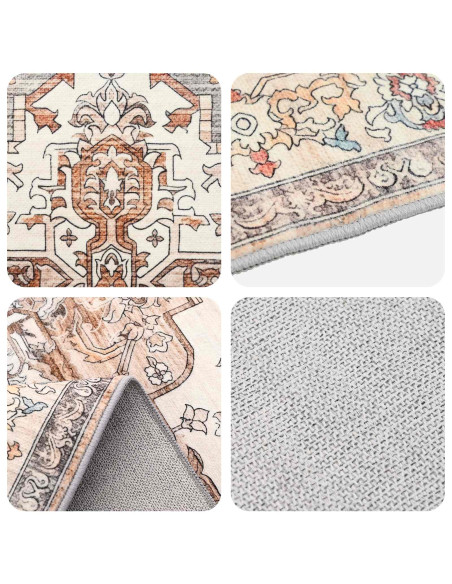 Tappeto ORIZ Marrone 200 x 200 cm 100% Poliestere