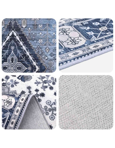 Tappeto ORIZ Blu Scuro 200 x 280 cm 100% Poliestere