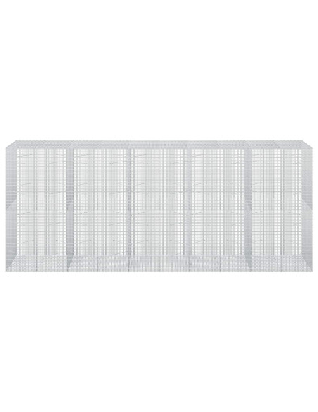 Gabione con Filo da 5 mm e Rete da 5x2,5 cm 500x100x200 cm