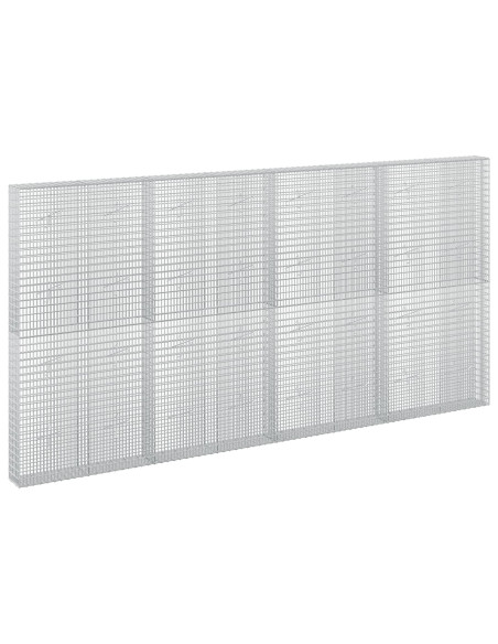 Gabione con Filo da 5 mm e Rete da 5x2,5 cm 400x20x200 cm