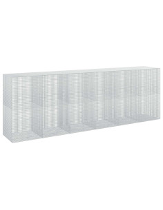 Gabione con Filo da 5 mm e Rete da 5x2,5 cm 600x100x200 cm 2