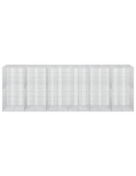 Gabione con Filo da 5 mm e Rete da 5x2,5 cm 600x100x200 cm