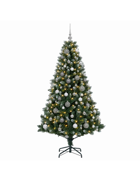 Albero di Natale Artificiale con Palline 240 cm 300 LED