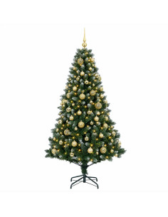 Albero di Natale Artificiale con Palline 240 cm 300 LED 2