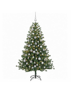 Albero di Natale artificiale con palline 240 cm 300 LED 2