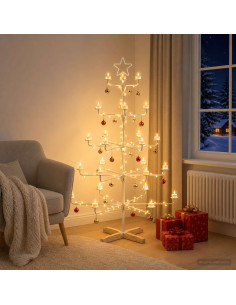 Albero di Natale in Metallo con Supporto KUOPIO 125 cm Acciaio
