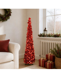 Albero di Natale pop-up 120 cm PET Rosso