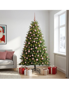Albero di Natale Artificiale con Palline 240 cm 300 LED