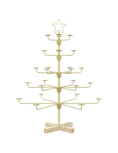 Albero di Natale in Metallo con Supporto KUOPIO 90 cm Acciaio 2