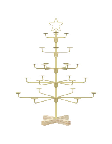 Albero di Natale in Metallo con Supporto KUOPIO 90 cm Acciaio