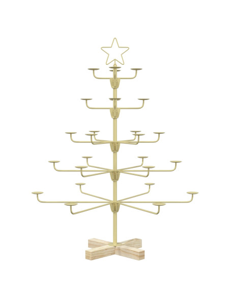 Albero di Natale in Metallo con Supporto KUOPIO 90 cm Acciaio