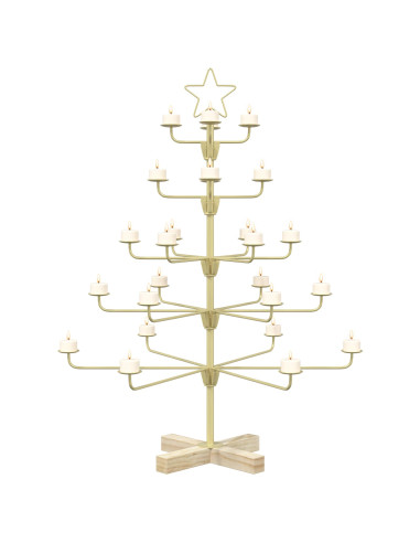 Albero di Natale in Metallo con Supporto KUOPIO 90 cm Acciaio
