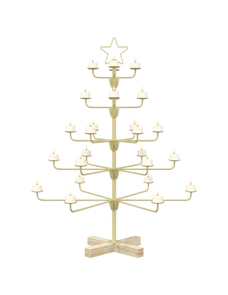 Albero di Natale in Metallo con Supporto KUOPIO 90 cm Acciaio