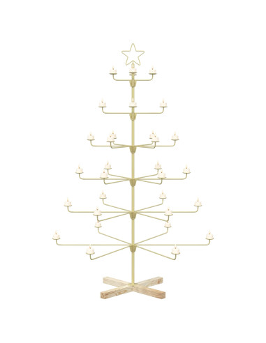 Albero di Natale in Metallo con Supporto KUOPIO 150 cm Acciaio