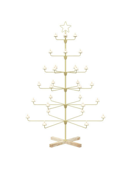 Albero di Natale in Metallo con Supporto KUOPIO 150 cm Acciaio