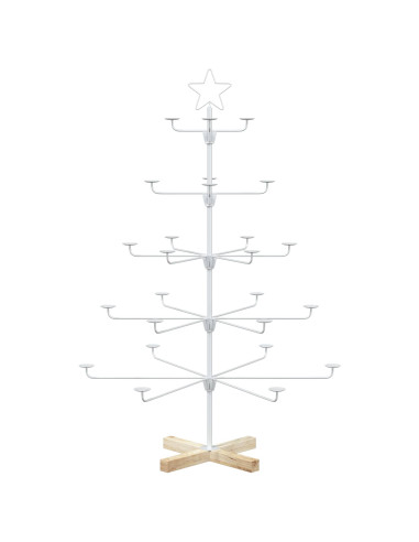 Albero di Natale in Metallo con Supporto KUOPIO 125 cm Acciaio