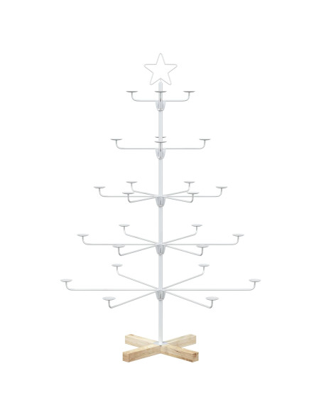 Albero di Natale in Metallo con Supporto KUOPIO 125 cm Acciaio