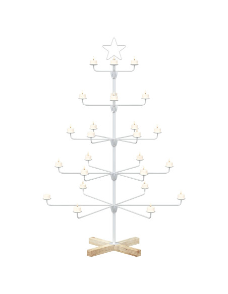 Albero di Natale in Metallo con Supporto KUOPIO 125 cm Acciaio