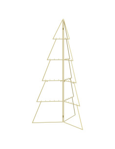 Albero di Natale in metallo KUOPIO 140 cm Acciaio Oro 2