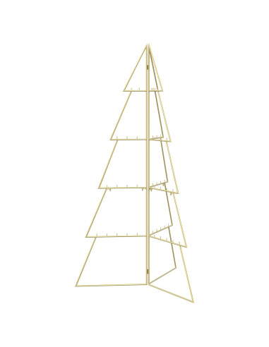 Albero di Natale in metallo KUOPIO 140 cm Acciaio Oro