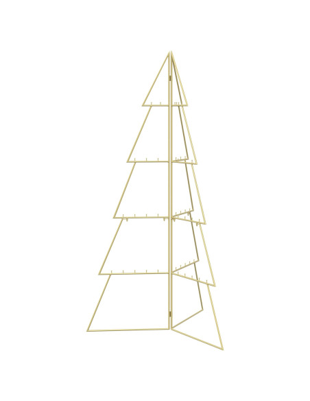 Albero di Natale in metallo KUOPIO 140 cm Acciaio Oro