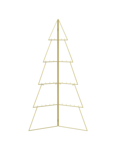 Albero di Natale in metallo KUOPIO 140 cm Acciaio Oro
