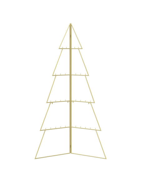 Albero di Natale in metallo KUOPIO 140 cm Acciaio Oro