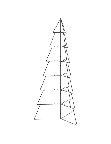 Albero di Natale in metallo KUOPIO 210 cm Acciaio Nero