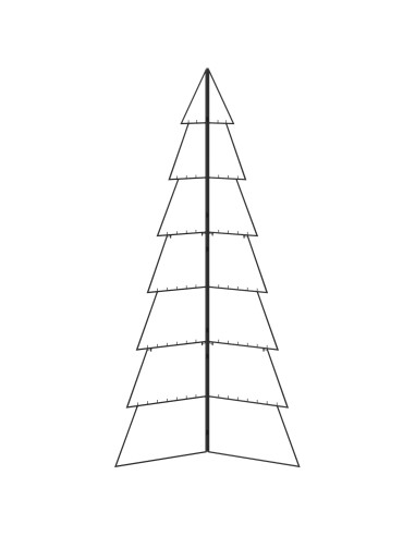 Albero di Natale in metallo KUOPIO 210 cm Acciaio Nero