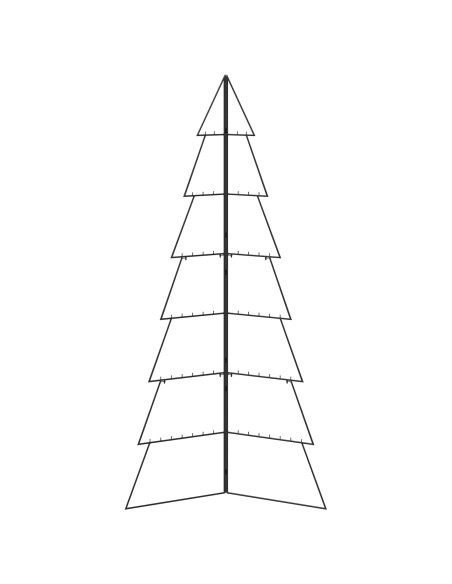 Albero di Natale in metallo KUOPIO 210 cm Acciaio Nero