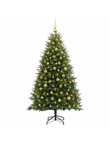 Albero di Natale Artificiale con Palline 240 cm 300 LED