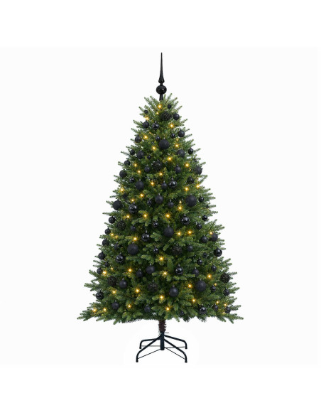 Albero di Natale Artificiale con Palline 240 cm 300 LED