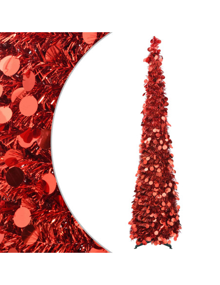 Albero di Natale pop-up 120 cm PET Rosso