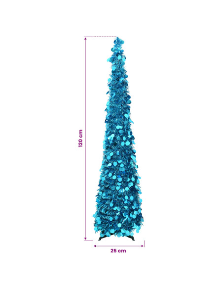 Albero di Natale pop-up 120 cm PET Blu