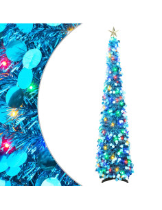 Albero di Natale LED pop-up con stella 180 cm 100 LED PET Blu 2
