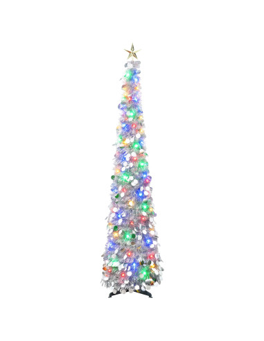 Albero di Natale LED pop-up con stella 120 cm 50 LED PET