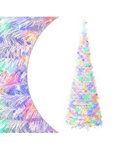 Albero di Natale LED pop-up 120 cm 50 LED PVC e PET Bianco 2