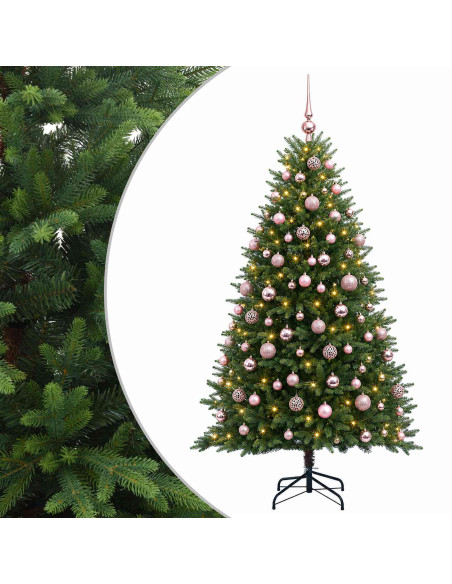 Albero di Natale Artificiale con Palline 240 cm 300 LED