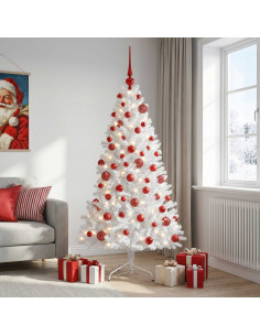 Albero di Natale artificiale con palline 210 cm 300 LED