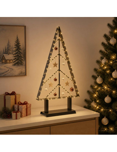 Albero di Natale in metallo con supporto KUOPIO 60 cm Acciaio