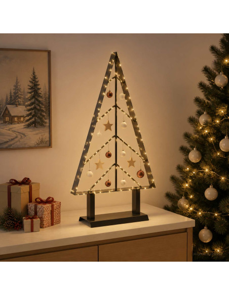 Albero di Natale in metallo con supporto KUOPIO 60 cm Acciaio