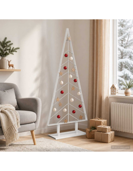 Albero di Natale in metallo con supporto KUOPIO 150 cm Acciaio