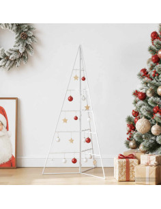 Albero di Natale in metallo KUOPIO 100 cm Acciaio Bianco