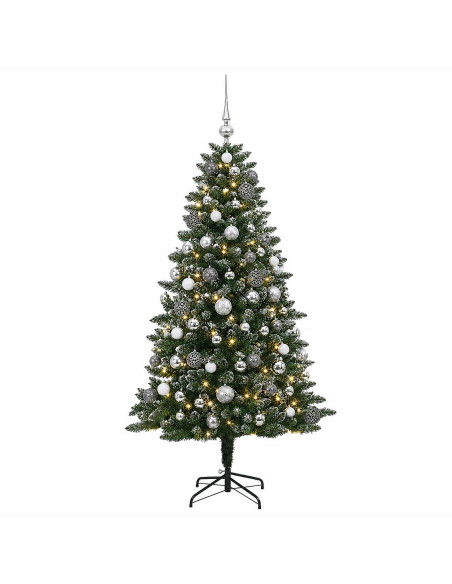 Albero di Natale Artificiale con Palline 210 cm 300 LED