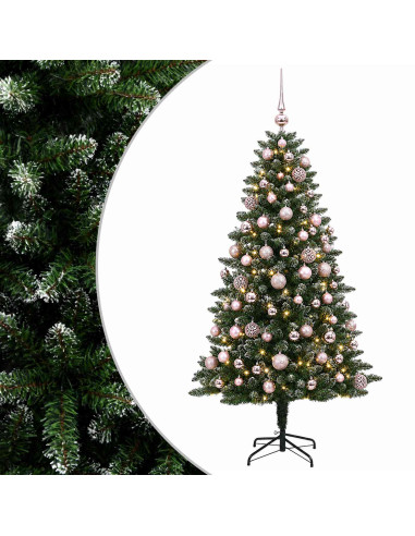 Albero di Natale Artificiale con Palline 210 cm 300 LED