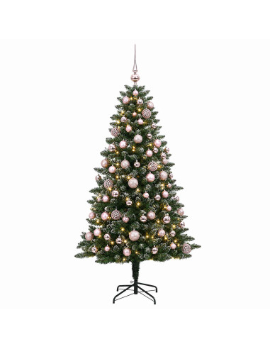 Albero di Natale Artificiale con Palline 210 cm 300 LED