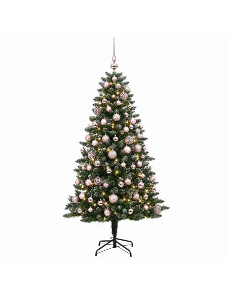 Albero di Natale Artificiale con Palline 210 cm 300 LED