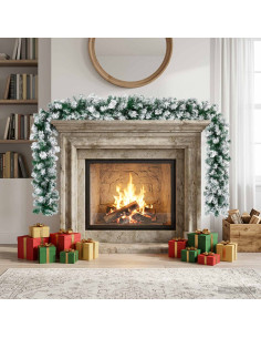 Ghirlanda di Natale Bianco 270 cm PVC