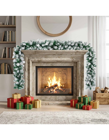 Ghirlanda di Natale Bianco 270 cm PVC